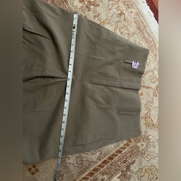 Theory Womens Belt Crop Pants Wide Leg Size 6 Tan Linen Blend - Picture 10 of 10